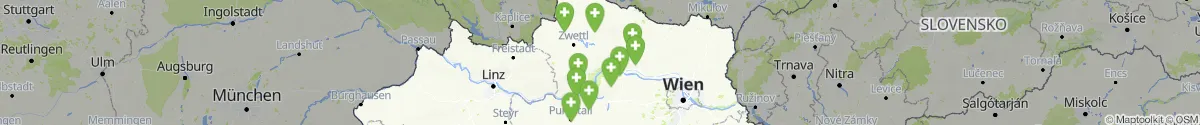 Kartenansicht für Apotheken-Notdienste in der Nähe von Waldhausen (Zwettl, Niederösterreich)